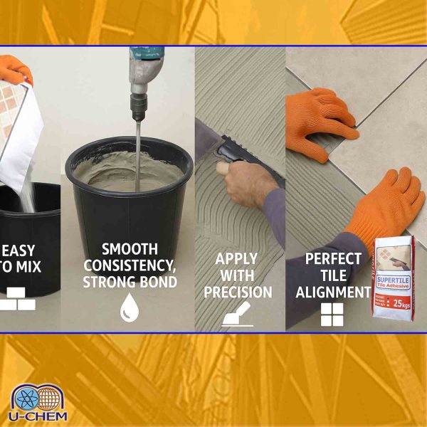 SUPERTILE Tile Adhesive (A Polymer Modified Cementitious Tile Adhesive  for Floors and Walls) - Image 2